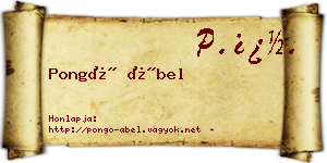 Pongó Ábel névjegykártya